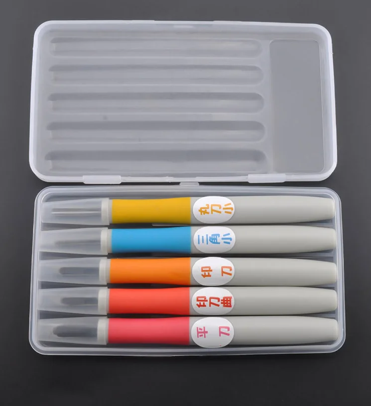 high quality 5pcs Stainless steel Graver Set with Rubber Handle