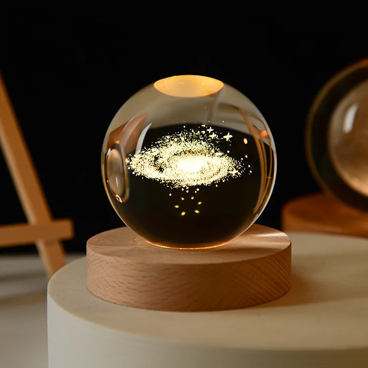 Nordic Modern 3d Interior Crystal Lamp Light Luxury Simple Living Room Bedroom Study Designer Exhibition Hall Table Lamp LED