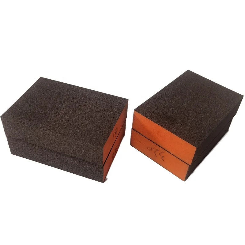 Grinding foam sand blocks with sponge sandpaper and water High quality flexible grinding sponge sand blocks