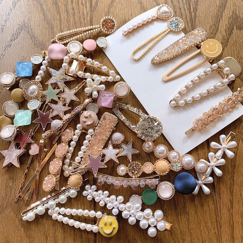2022 new style Wholesale combination hair Headdress accessories Pearl Hairpin Barrette hair clips and pins Sets for women