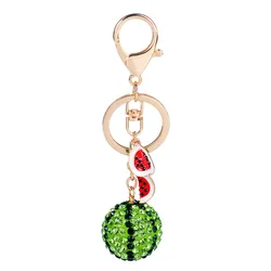Hot Sale Beautiful Hanging Fruit Series Watermelon Key Chain Bag Car With Wild Creative Keychain