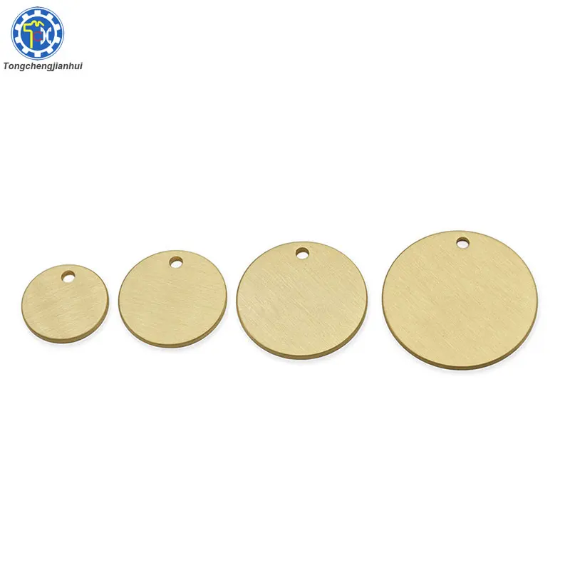 Metal Stamping Laser Cutting Mirror Polished Labels Stainless Steel Aluminum brass Engraved Round Blank Charm Tag dog tag