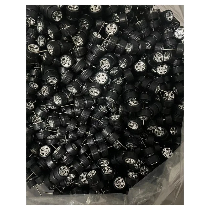 GDM Bearing version 1/64 car model caliper wheel hubs rubber tires and disc brake bearing ...