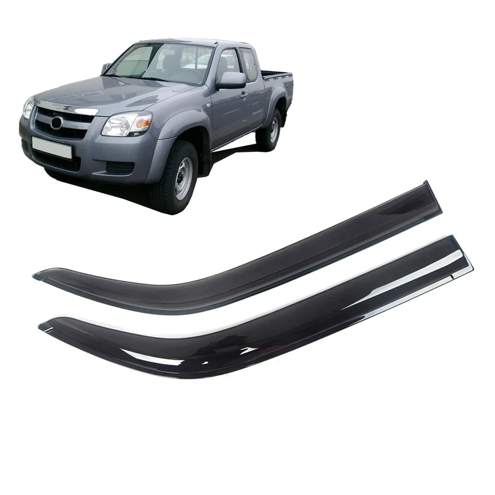 For Mazda BT-50 2006-2023 Car Side Window Visor Sun Rain Guard Shade Shield Shelter Protector Cover Frame Sticker Accessories