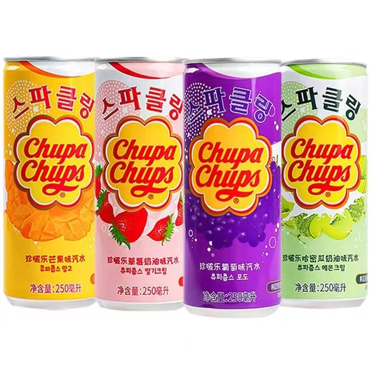 Korean imported food fruity soda grape strawberry cantaloupe mango carbonated drink 250mlx24
