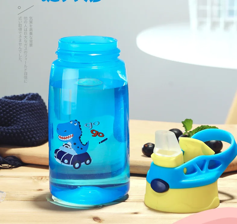 450 ml kids water bottles with pop-up bouncing up flip lids BPA free plastic Acrylic water bottle double wall insulated tumbler