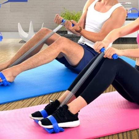 Wholesale Durable Unisex Fitness Gym Home Sit up Equipment Double Spring Tummy Trimmer sit up pull rope
