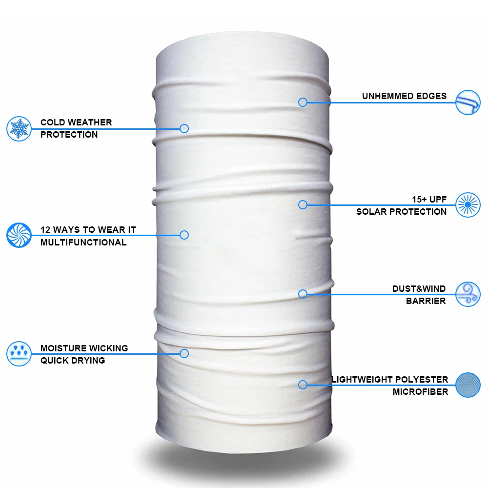 
9pcs Customise High Quality Multifunctional Seamless Bandana Tube neck Facial Bandana headwear 