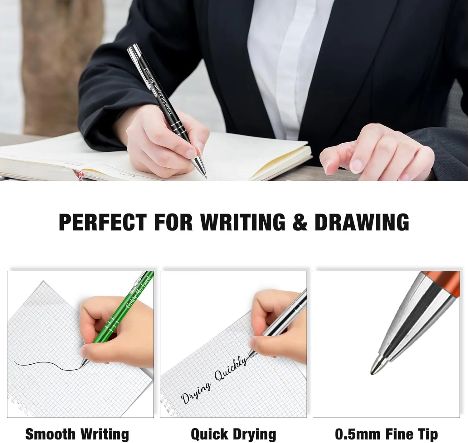 Custom Logo Metal Aluminum Ballpoint Pen Personalized Advertising Automotive Insurance Budget-Friendly Promotional Pen