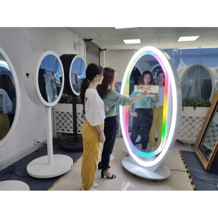 Digital Totem Payment Mirror  Photo Booth Portable Case with Two Gorgeous LEDs