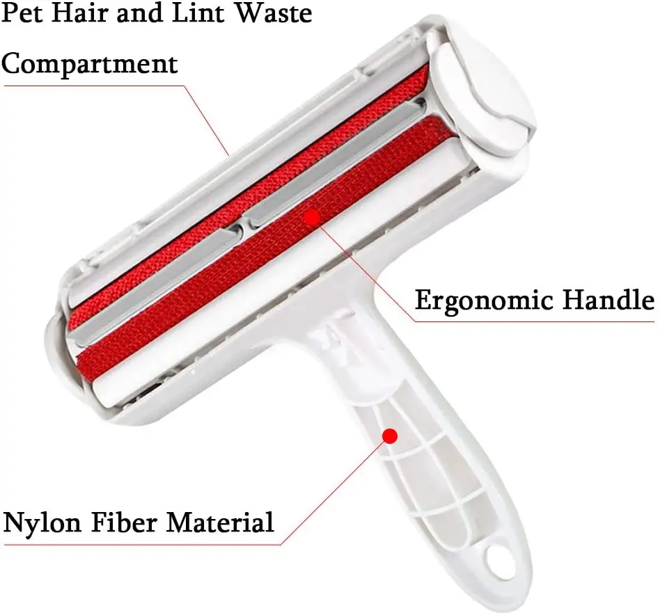 
Self-Cleaning Reusable Pet Fur Dog Hair Cat Hair Lint Roller Brush Pet Hair Remover 