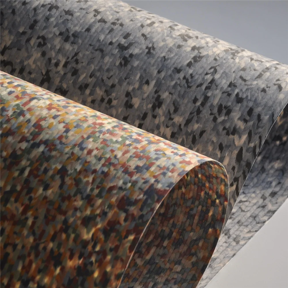 Greenland New Design Spot Supplies 2 Sheets 2500*600*0.40MM Geometric Lattice Panel Veneer Engineered Wood White and Grey Veneer