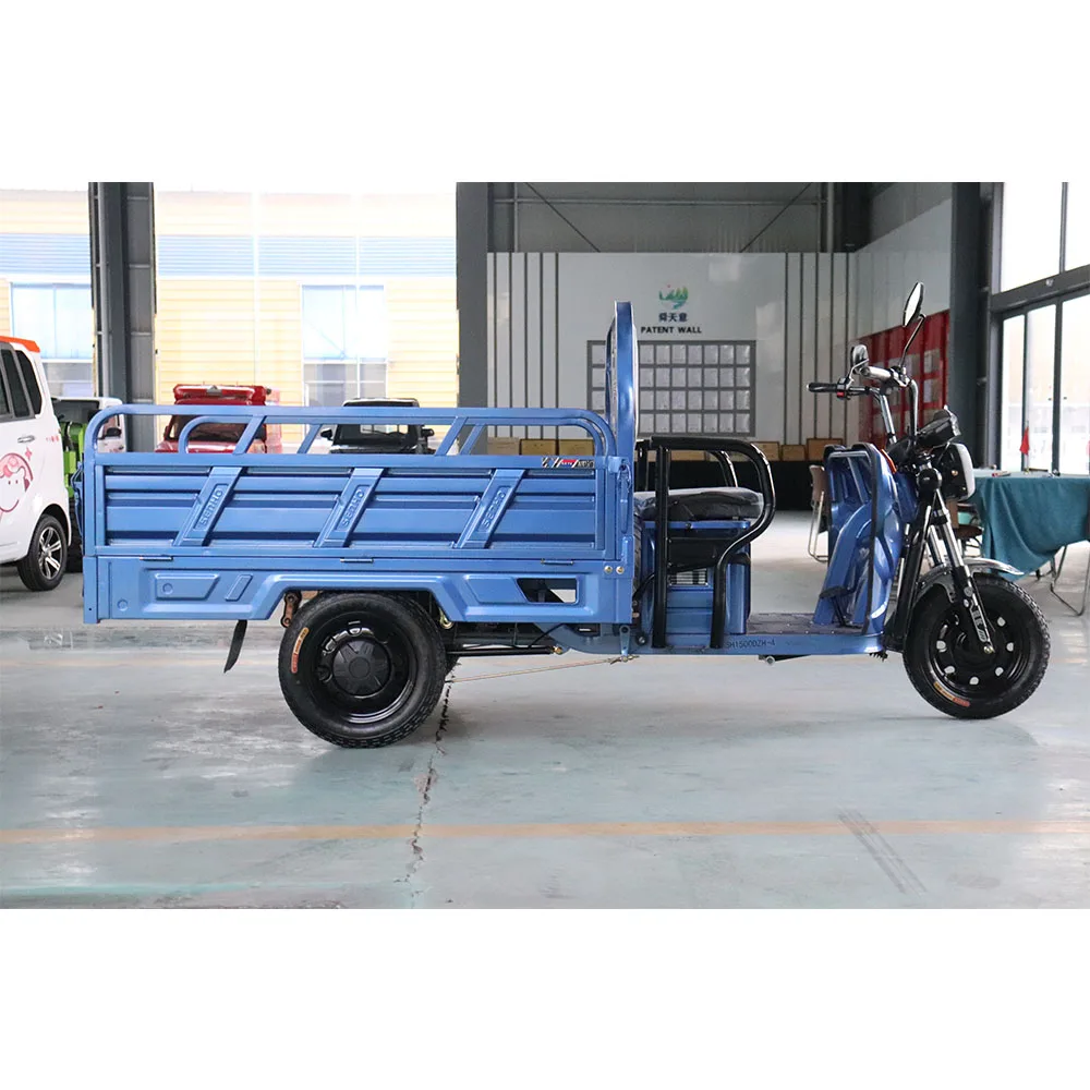 Chinese KEYU small dump truck electric tricycles mid engine adult 3 wheel electric tricycles cargo
