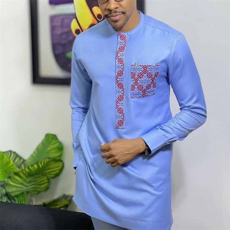 2024 Kukai Arab Muslim Islamic Clothing African shirt and pants 2 piece Set for Men Dress Used In Traditional Festivals