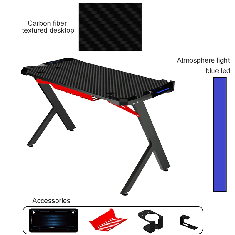 Gaming Table Z Shaped Computer Desk Office Table Game Pc Workstation Gaming Desk