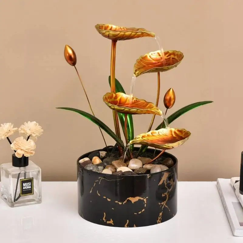 Creative Indoor & Outdoor Wall Waterfall Indoor Water Fountain Tabletop Metal Fountains Modern Wholesale Hotel Home Decor