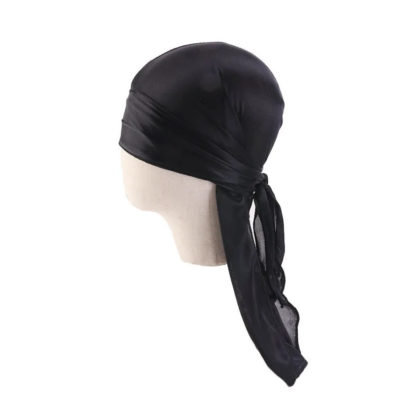 
Wholesale Fashion Hair Accessories Durags Solid Color Kids Durags Boy Black Durag 