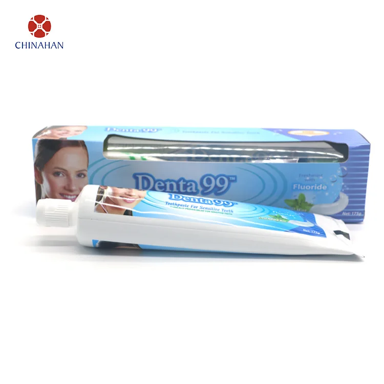 manufacturer wholesale 175g Denta 99 toothpaste for anti-sensitive  teeth whitening toothpaste with toothbrush OEM