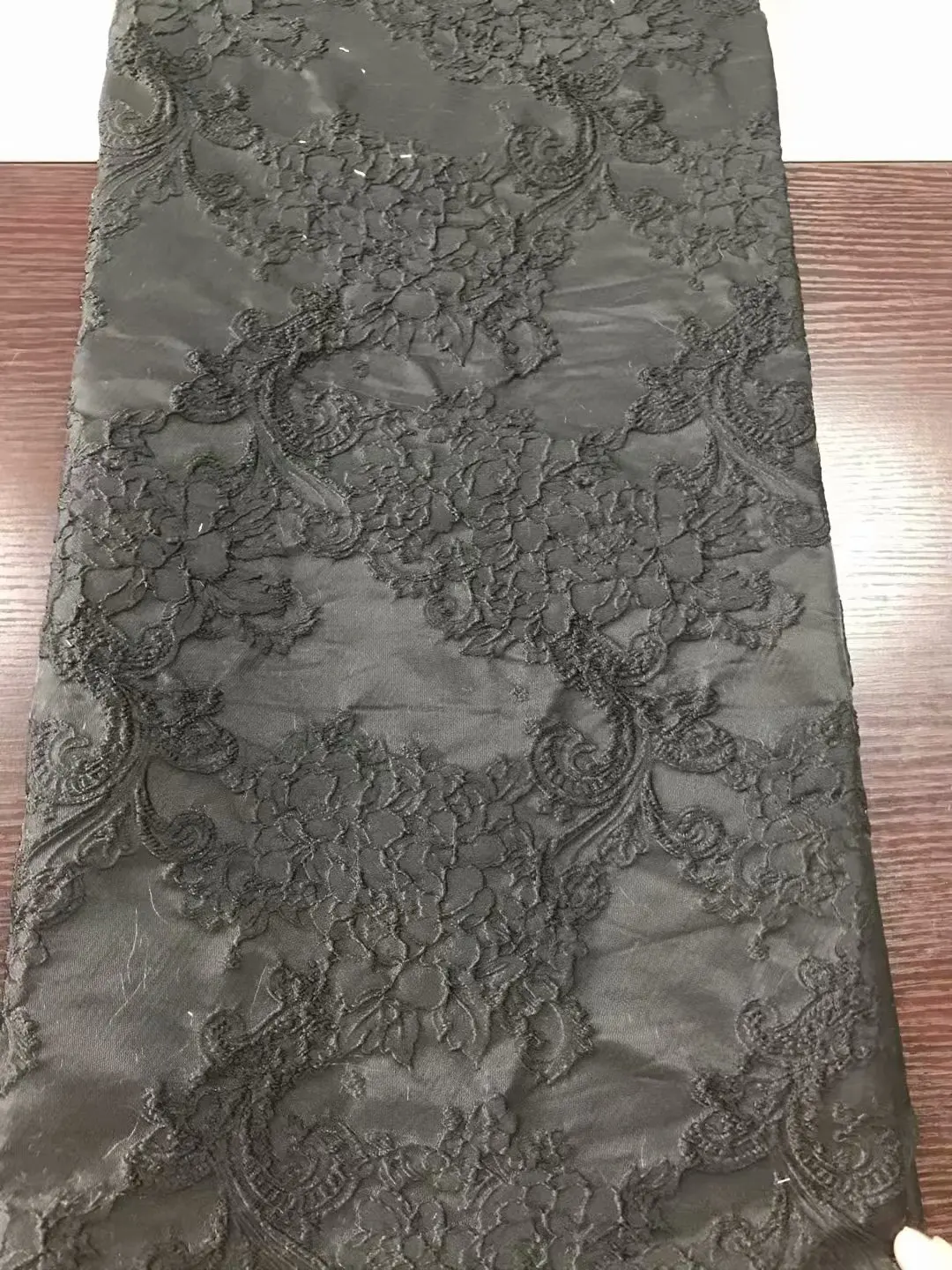 166gsm 3D flower fashion yarn dyed woven jacquard dress fabric