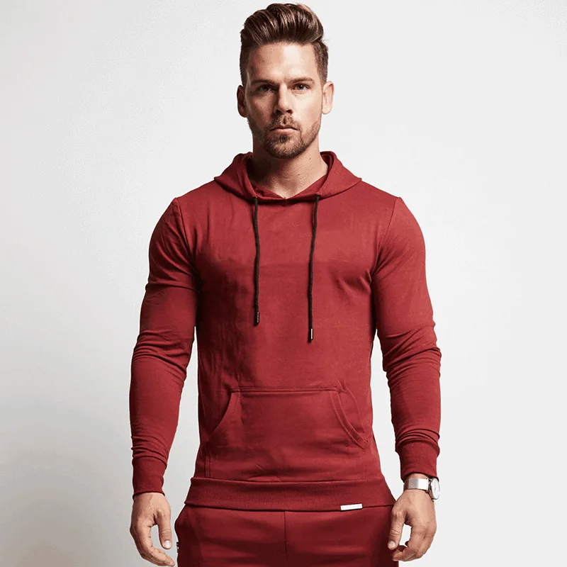 
High-Quality Fashion Compression Running Top For Men Gym Wear Fitness Pullover Hoodie Men 