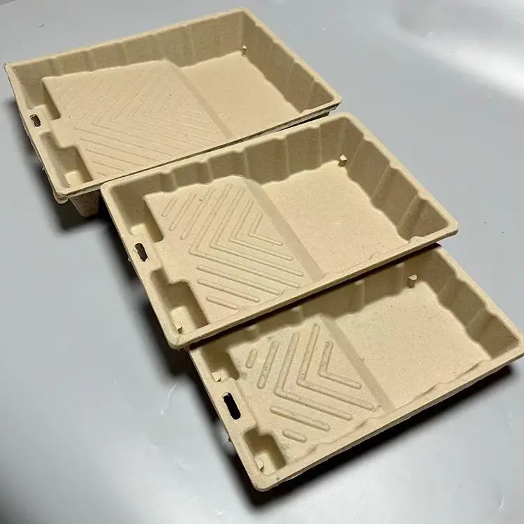 Eco-friendly Roller Paint Set Foam Brush Paint Tray House Molded Fiber  Painting Tray