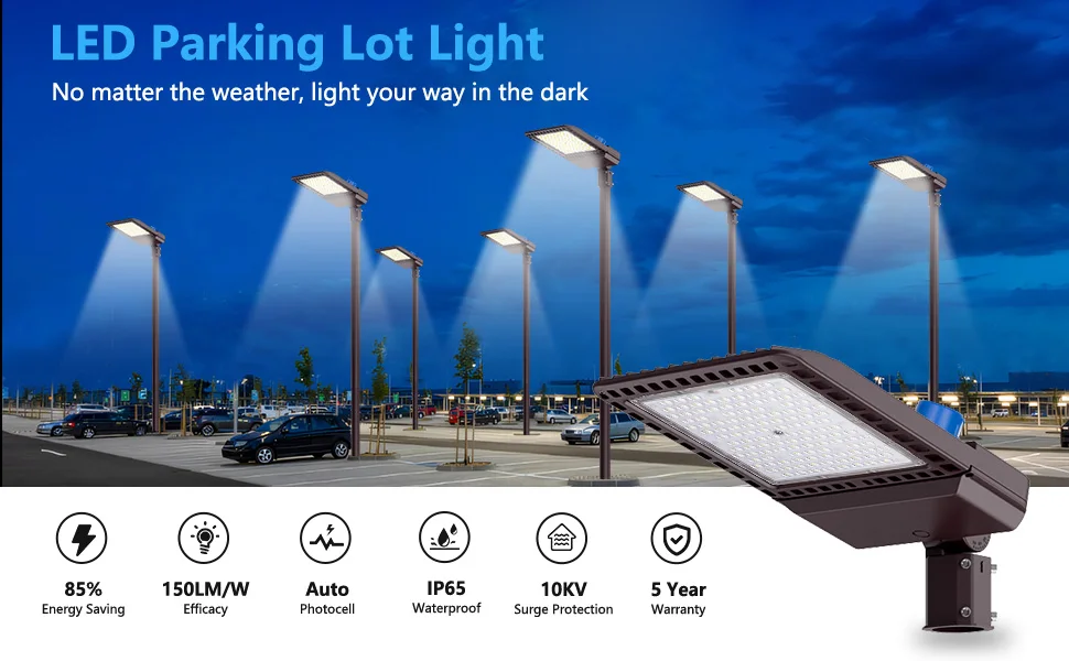 130LM/W LED shoe box light ETL CE ROHS listed 75W 100W 150W 200W 240W 300W LED Street light for parking lot