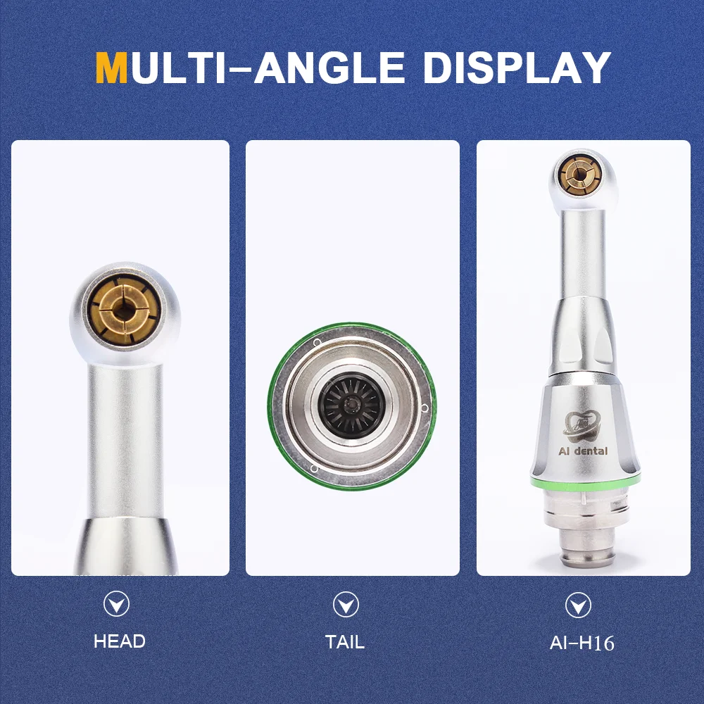 AI-H16 Dental Contra Angle Handpiece Spare Parts 16:1 Reduction Endo Head 60 Twist Hand Files for Endodontic Treatment