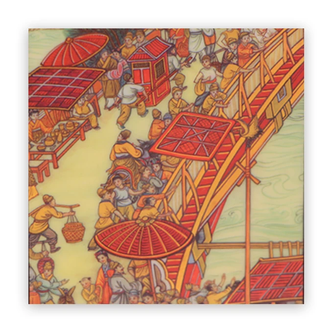 Китайское классическое украшение экрана, река цинми, китайские народные ремесла, одно из нематериальных культурных наследий Китая, костюм