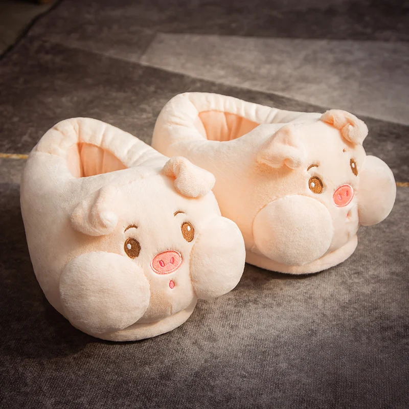 New cute plush animal slippers Light weight animal shaped plush slipper for home
