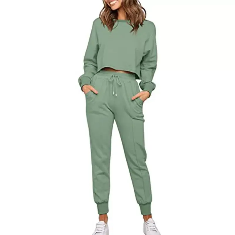 2021 New Casual Sport 2 Piece Track Suit Sports Suits Women 2 Piece Woman Yoga Sport Wear Suit