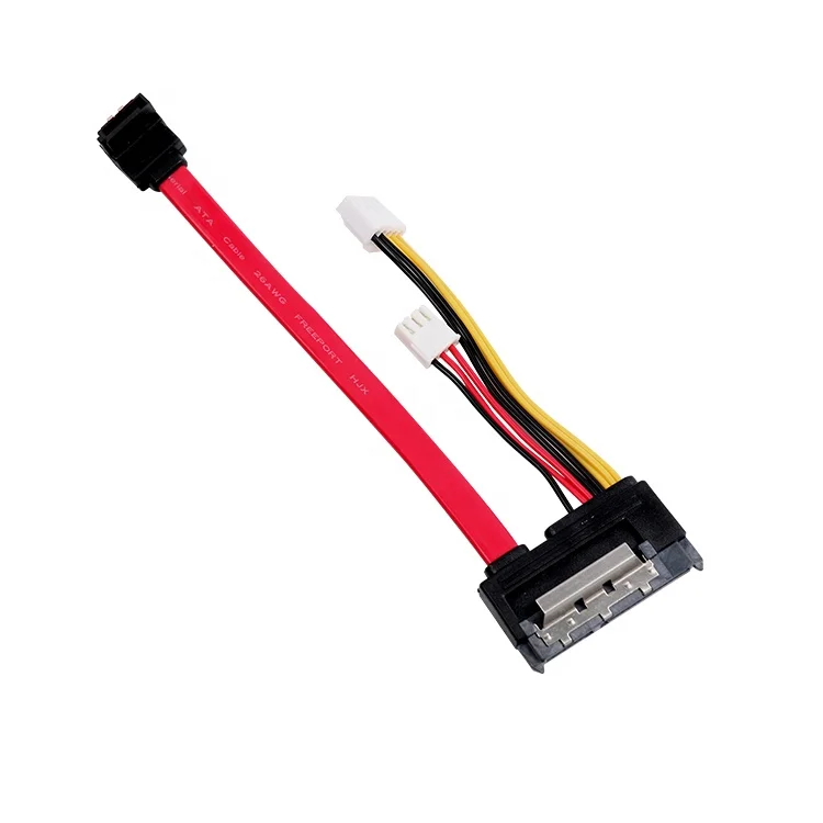 New Arrival SATA 15+7 Pin with latch Power/Data to 5 Pin  and 3Pin IDE Power SATA Data Cable SATA power Cable