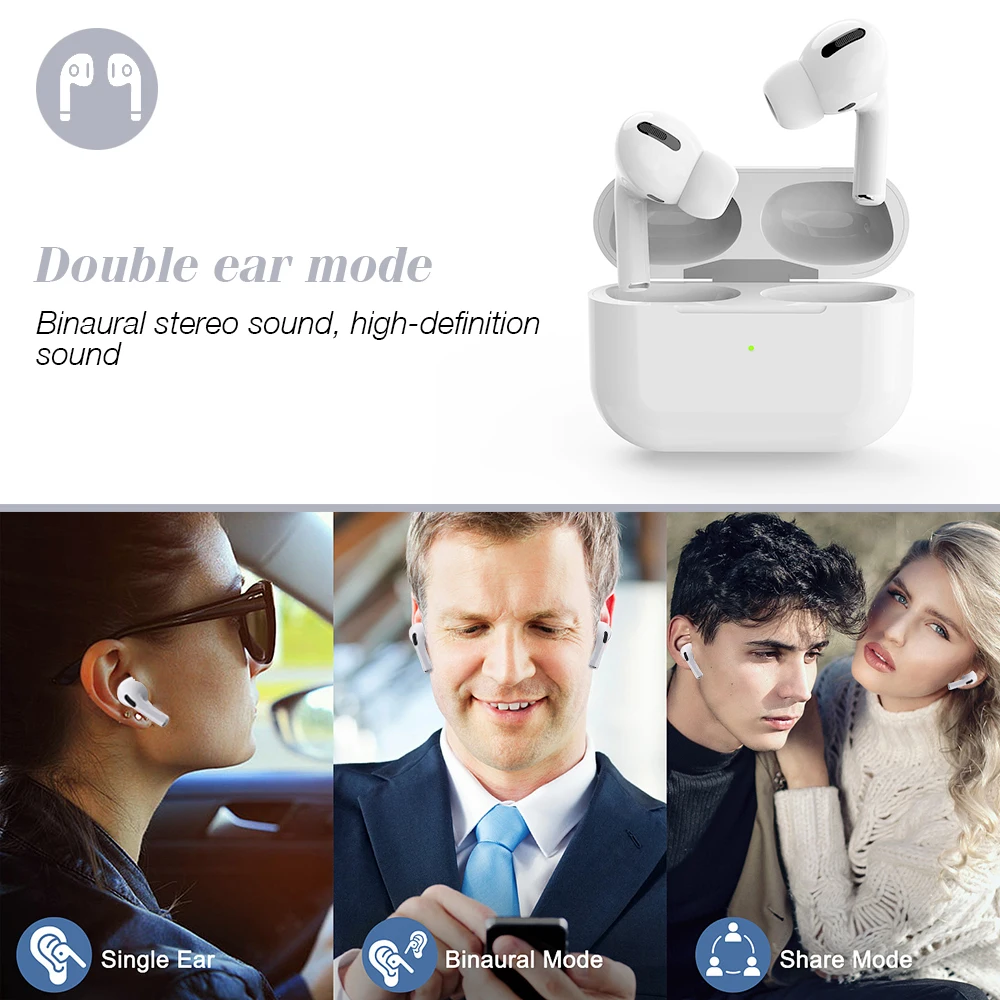 Новые беспроводные наушники с микрофоном GPS Air Pro 3 наушники-вкладыши TWS Bluetooth стерео вкладыши гарнитура зарядным футляром спортивные водонепроницаемые