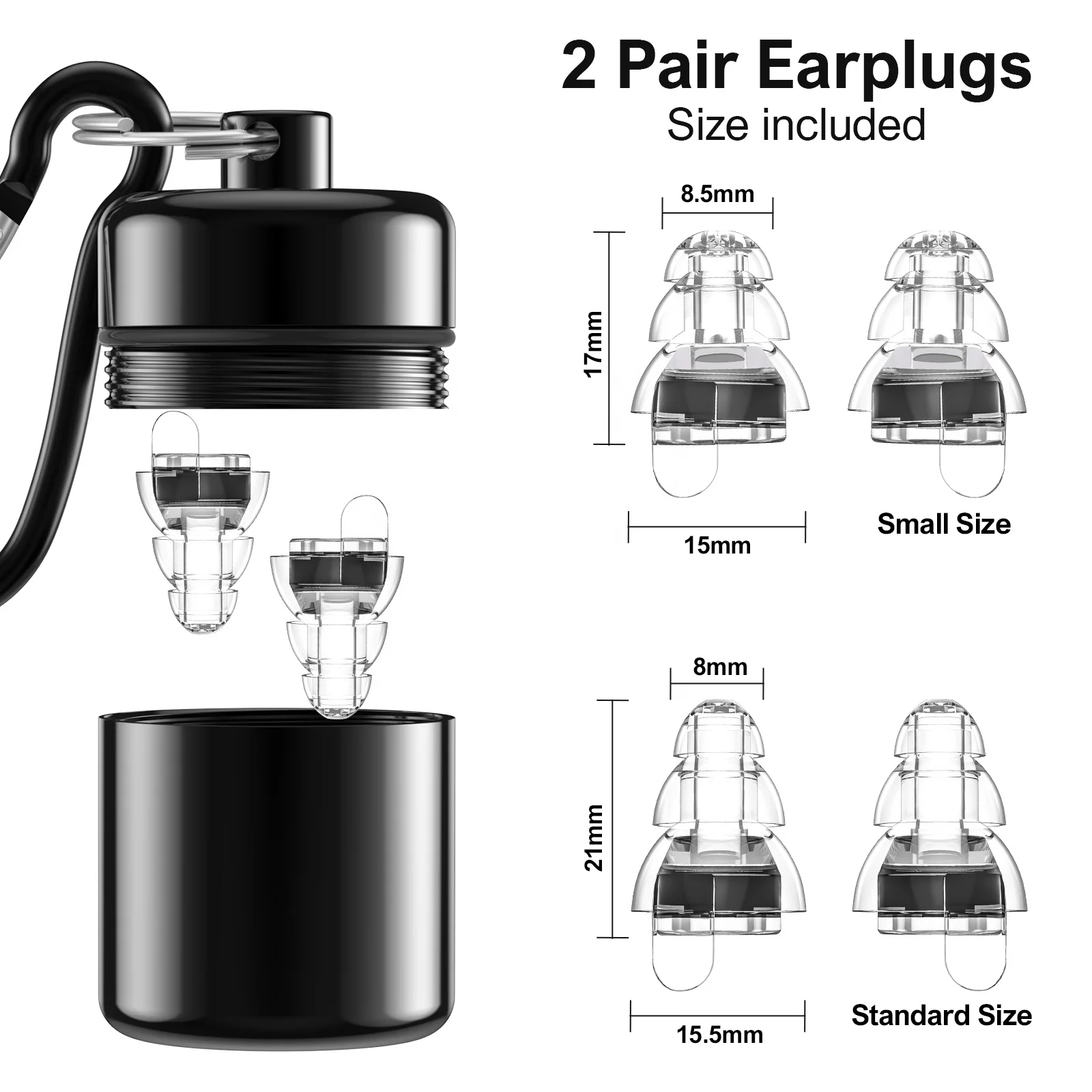 Silicone Noise-Canceling Concert Earplugs Hearing Protection for Musicians and Music Lovers with Effective Noise Reduction
