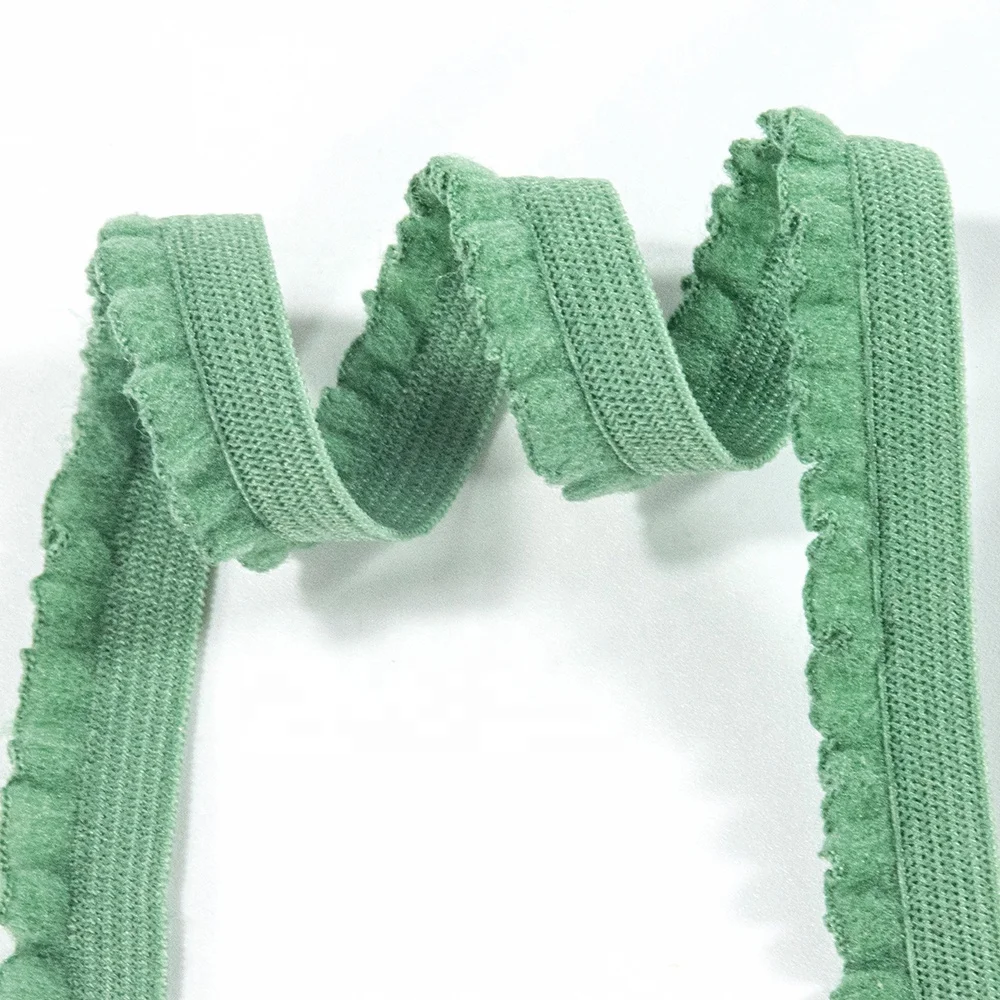 10mm ruffled pleated stretch lace trims decorative nylon spandex tape clothes sewing accessories