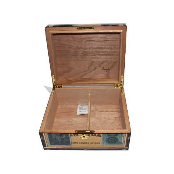 
Wooden Handmade COHIBA Ceramic Cylinder Cigar Humidor for Collection 