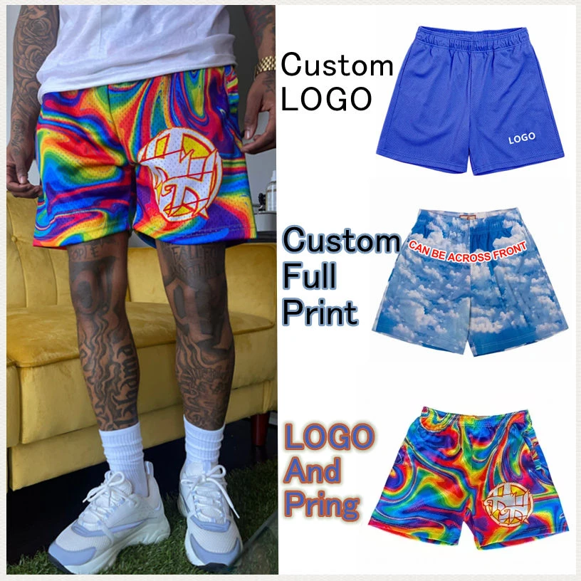 Mesh Shorts Custom Logo Casual Gym Men Mesh Basketball Shorts Custom Short