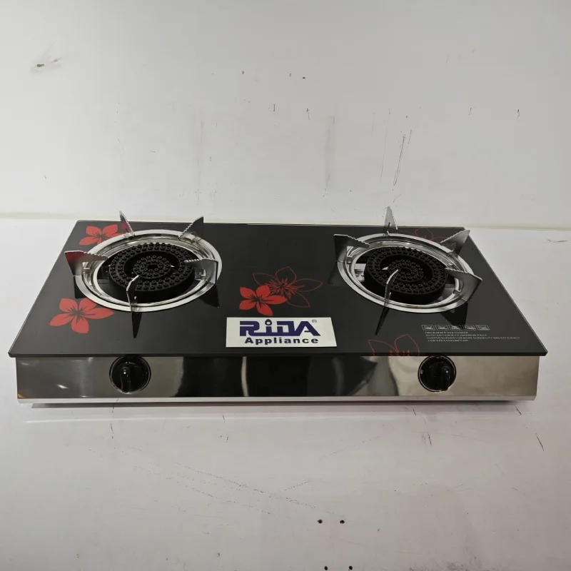 Подходит для кухонной плиты Ridax 2 горелки газовая плита Автоматическая умная конструкция с природой