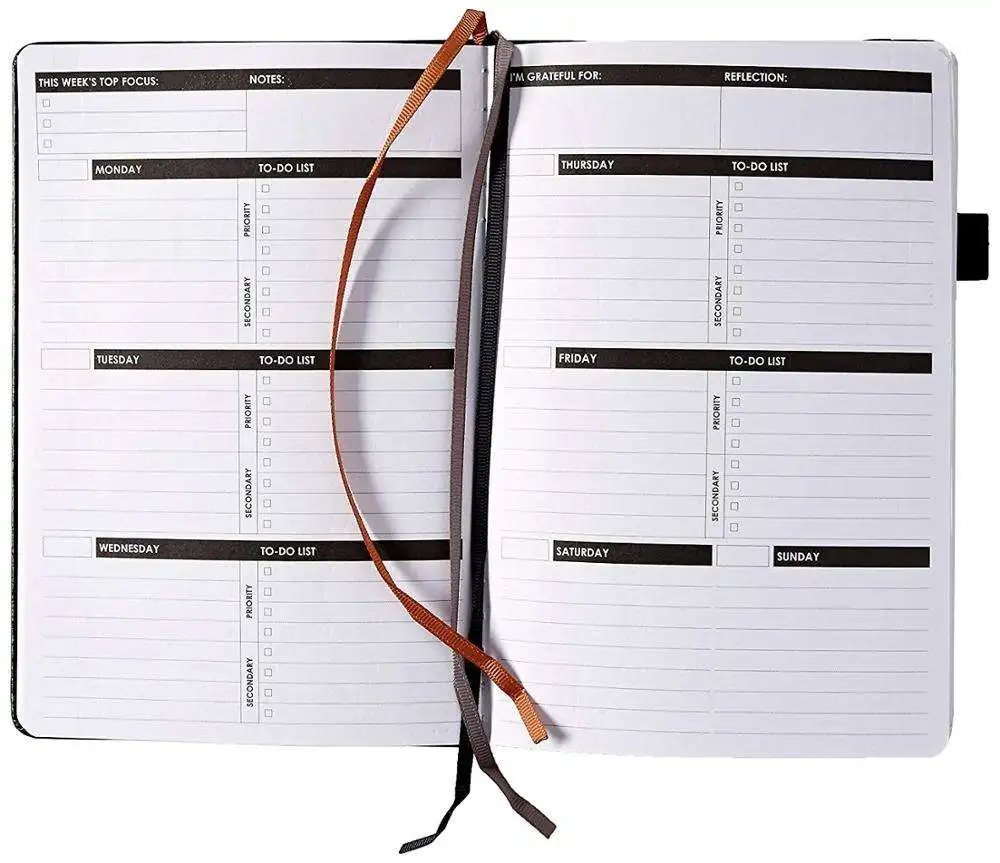 A5 Hardcover Planner Daily Weekly Monthly Personalized Journal Organizer For Study And Schedule