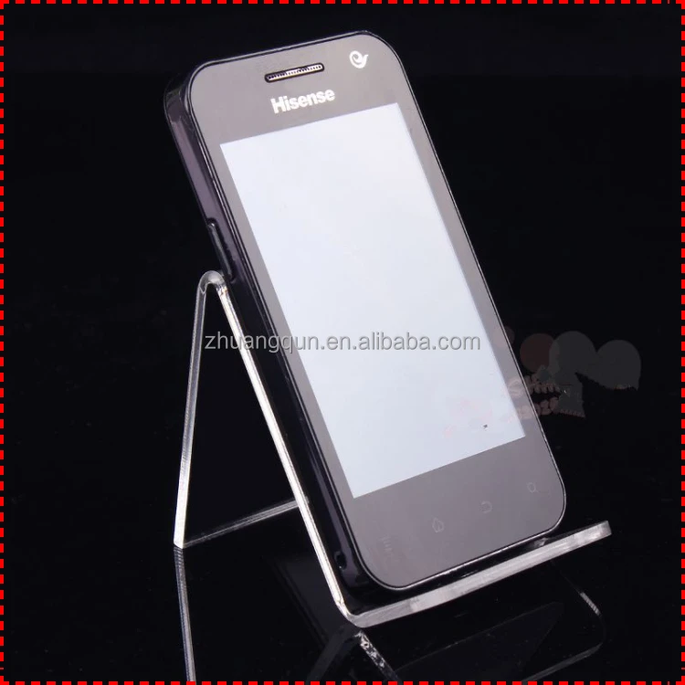 Mini Clear View Acrylic Desktop Stand Mobile Cell Phone Magnifying Glass Displays Holder Rack