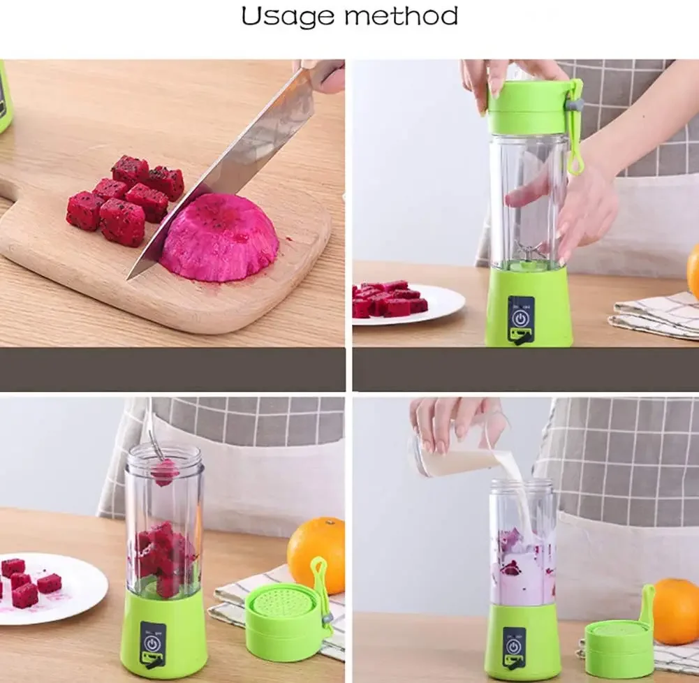 Amazon Top Seller 2024 Portable Juicer Bottle Blender Home Usb 6 Blades Juicer Cup Fruit Juice Usa Home And Kitchen Accessories