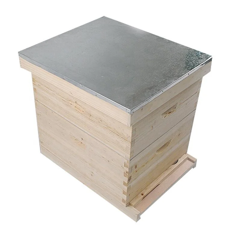 Bee hive products wooden beehive for beekeeping with deep box wax dipped bee hive Langstroth hive for bees