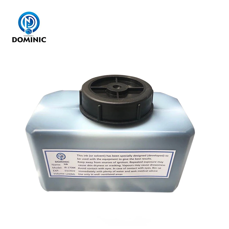 1200ML ink IR-270BK with goood adhesion in soft plastic for inkjet printer