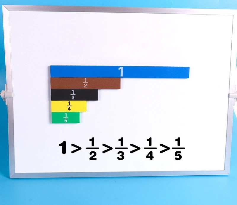 Educational Math Teaching Aids Manipulatives Equivalence 4th Grade Kids Magnetic Fraction Tile