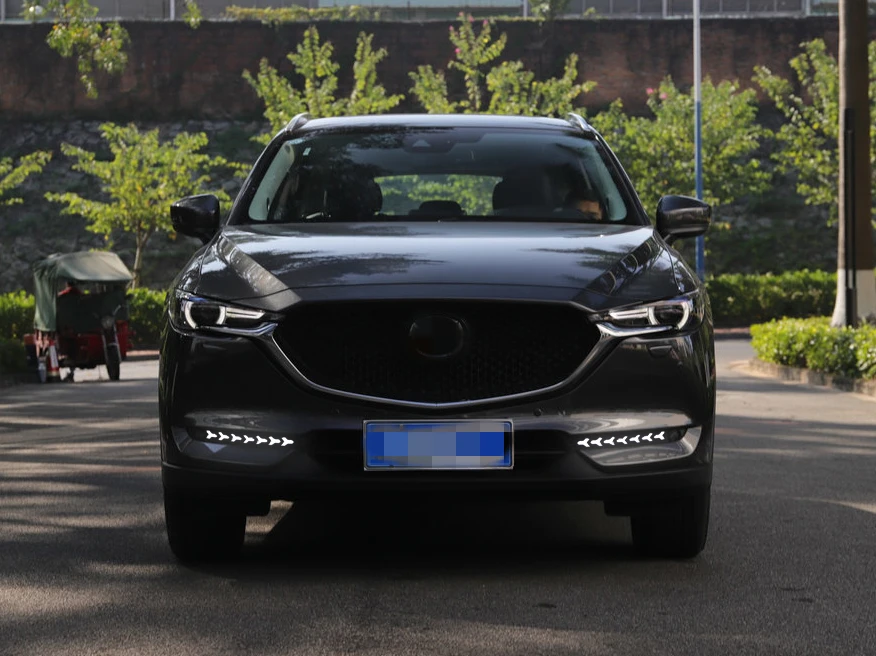 Светодиодные фары дневного света DRL Противотуманные автомобиля свет авто запчасти для Mazda