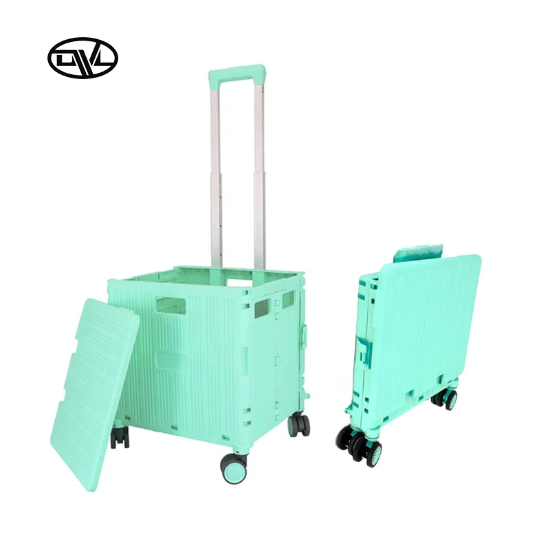 Wholesale Household Folding PP Travel Luggage Shopping Cart Supermarket Trolley bag with wheels
