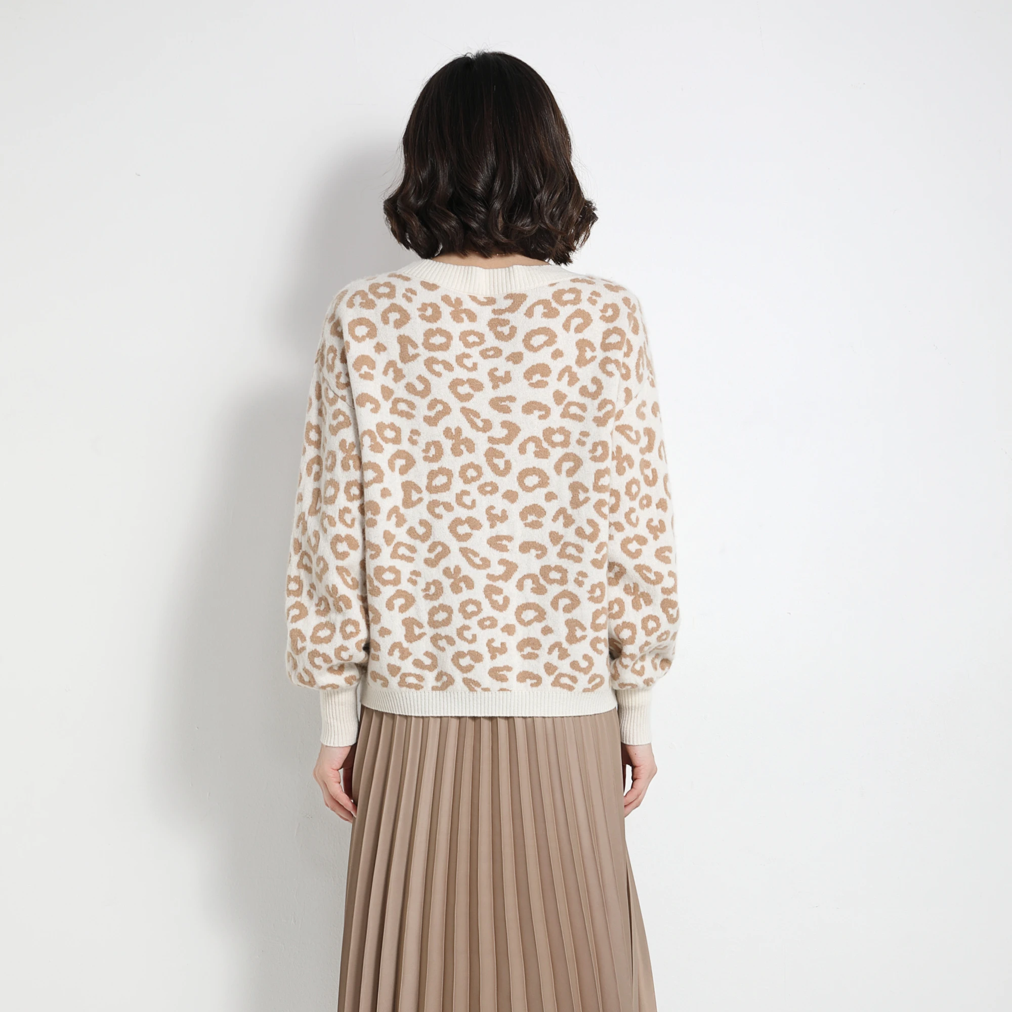 Gg 2020 Fashionlatest Design Custom Sweater 30% Cashmere Sweater Leopard Jacquard Cardigan Sweaters Women Autumn Lady Women