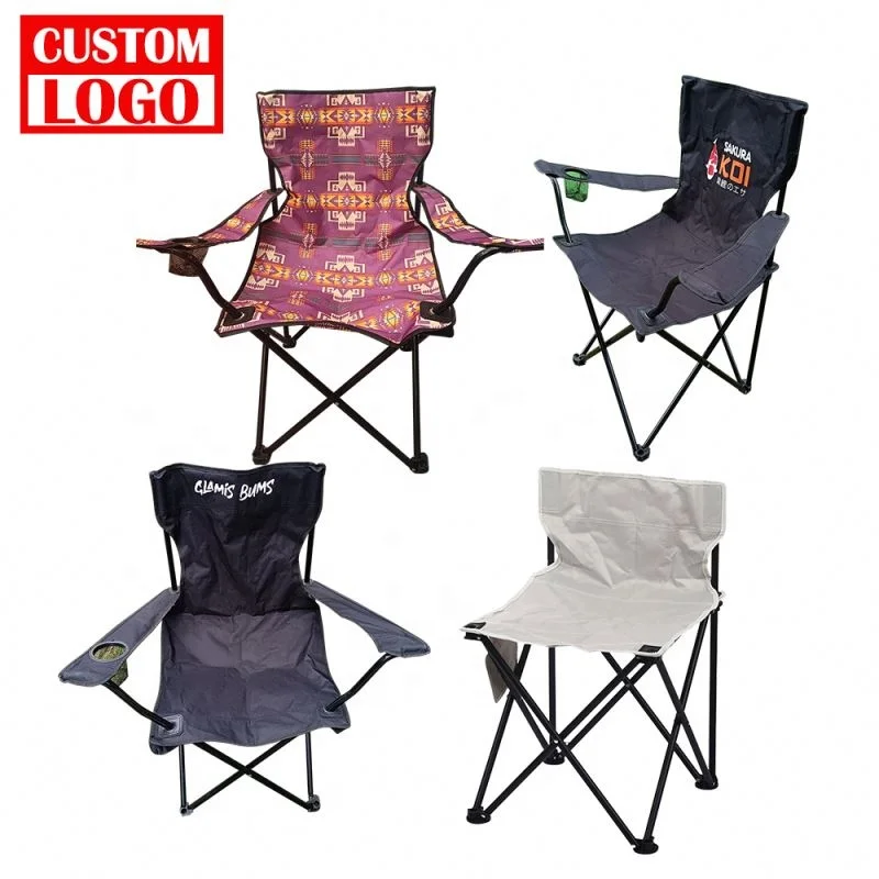 Low MOQ Good Price Lightweight Camping Chair Different Sizes Custom Printing Folding Beach Chair Parts