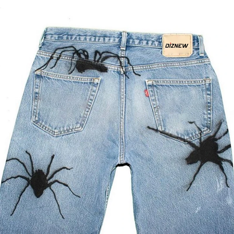 DiZNEW Custom Your Own Digital Printed Denim Pants  All Cotton Straight Leg Men Jeans