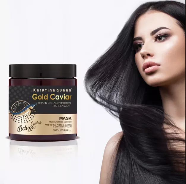 Маска для волос с Белковым коллагеном глубокая Увлажняющая восстанавливающая мягкость сияющая маска