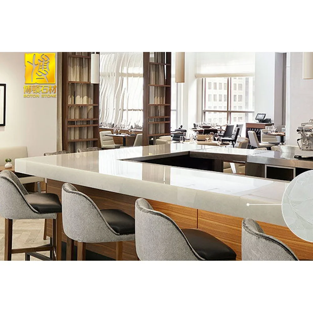 BOTON STONE Hot Selling Product Artificial Jade Stone Backlit Onyx Glass Kitchen Marble Countertop